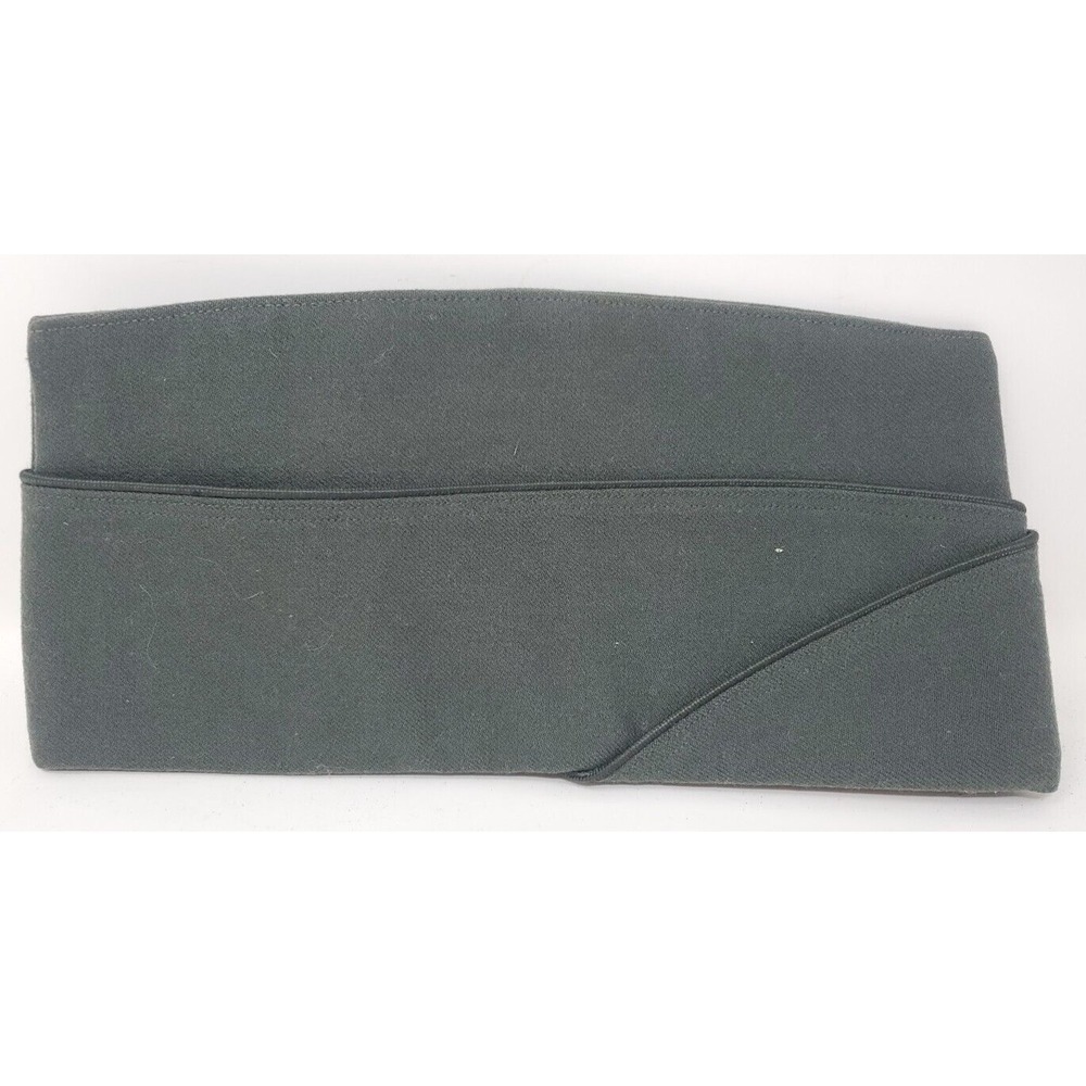 Cap Garrison Wool Army Green 44 Vintage 1958 Hat Top 7 1/8‎